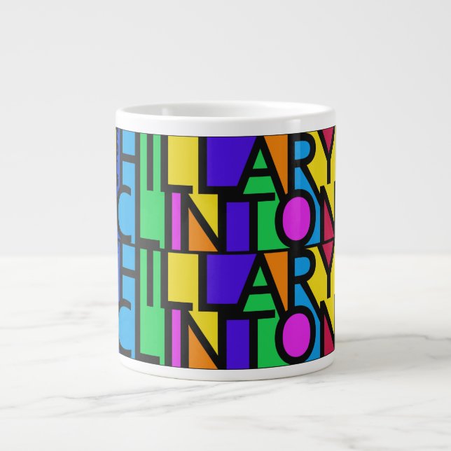 Colourful Hillary Clinton 2016 mugs (Front)