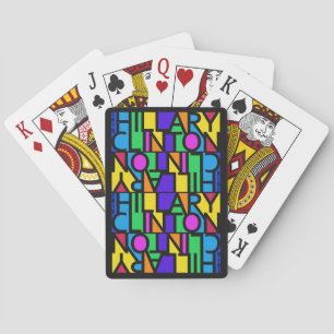 Colourful Hillary Clinton 2016 playing cards