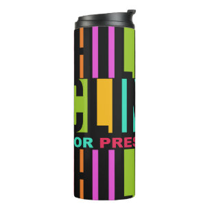 Colourful Hillary Clinton 2016 tumbler