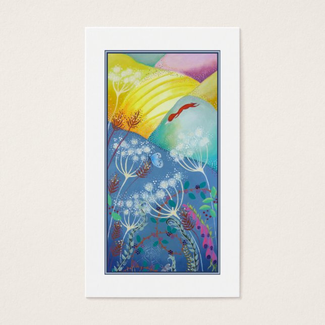 Colourful Hills, Plants and Fox. (Front)