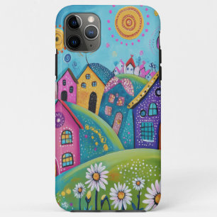 Colourful Hilltop Village iPhone 11 Pro Max Case