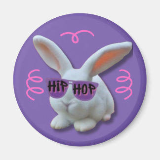 Colourful Hip Hop Bunny  Magnet