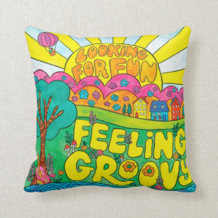 Colourful Hippie Design Cushion
