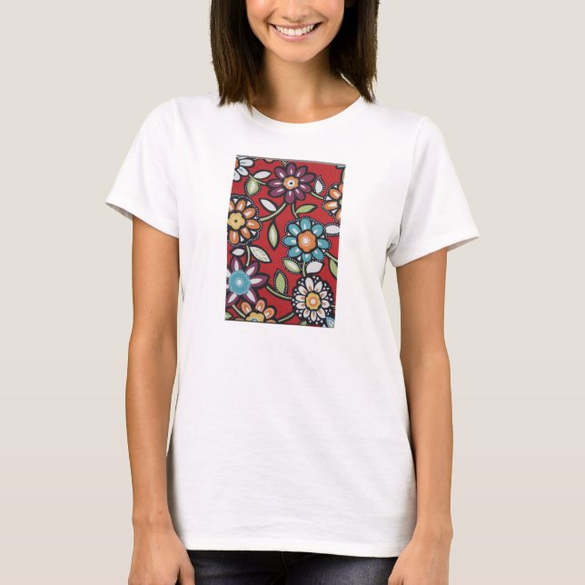 colourful hippie flower tee (Front)