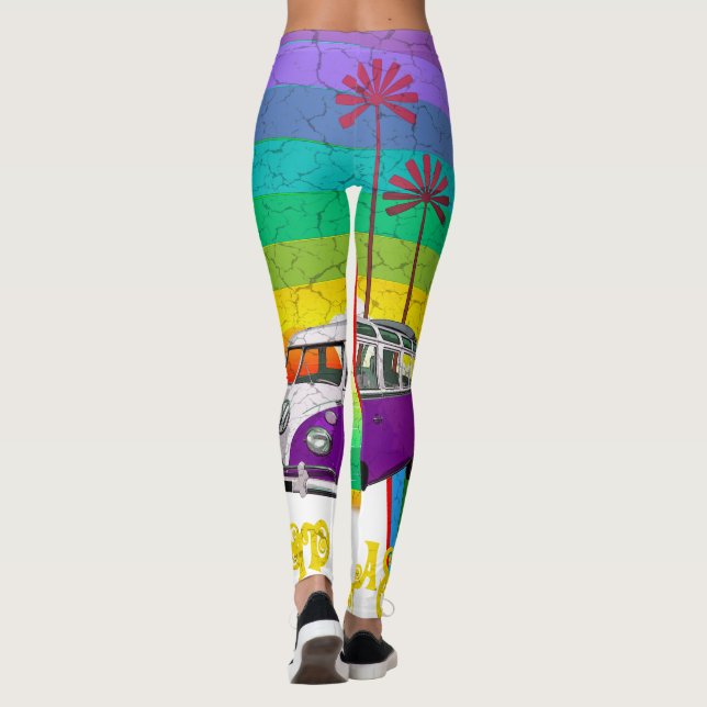 Colourful Hippie Surf Leggings (Back)