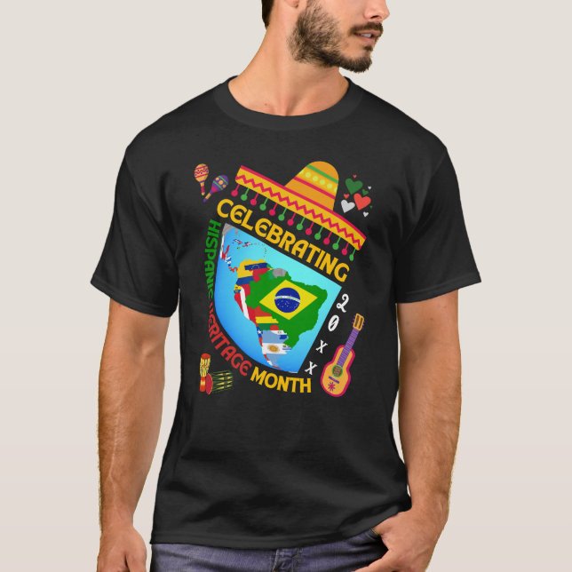 Colourful HISPANIC HERITAGE MONTH T-Shirt (Front)