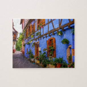 Colourful Historical Houses Village France Travel Jigsaw Puzzle