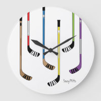 Colourful Hockey Sticks Man Cave Room Decor