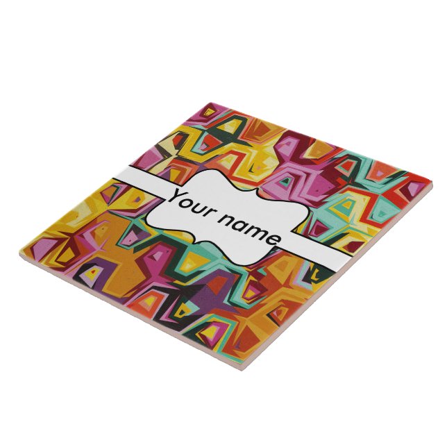 Colourful holes texture ceramic tile (Side)