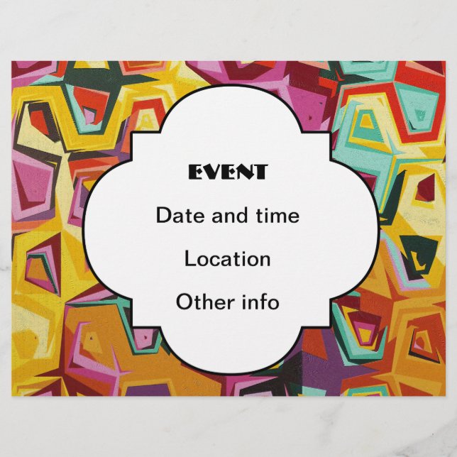 Colourful holes texture flyer (Front)