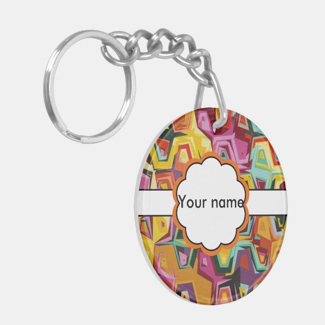 Colourful holes texture key ring (Front Left)