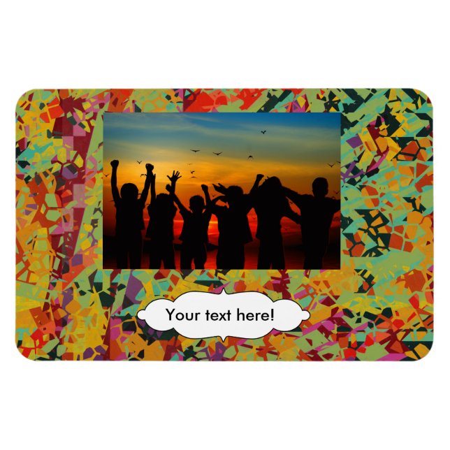 Colourful holes texture magnet (Horizontal)