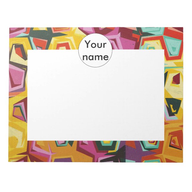 Colourful holes texture notepad (Front)