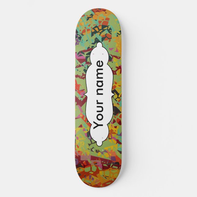 Colourful holes texture skateboard (Front)