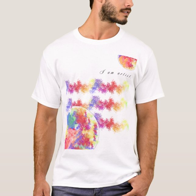 Colourful Holi Splatter T-Shirt for Men (Front)