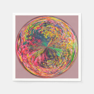 Colourful Holiday Ball Cocktail Napkin