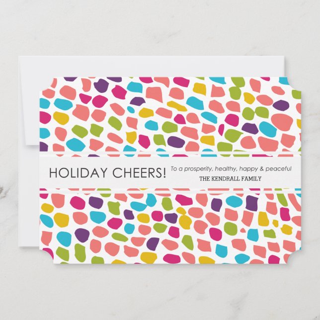 colourful holiday cheers card (Front)