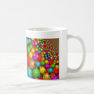 Colourful Holiday Christmas Tree Ornaments Gold Coffee Mug