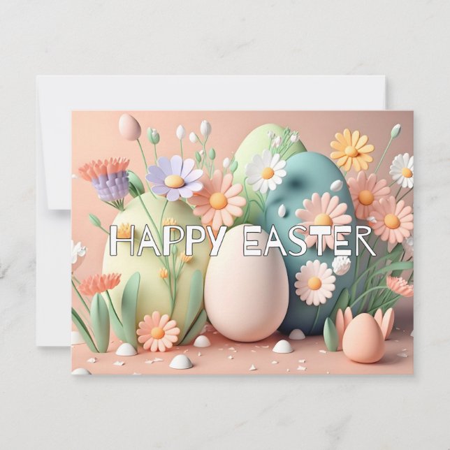 Colourful Holiday Easter Collage Card (Front)