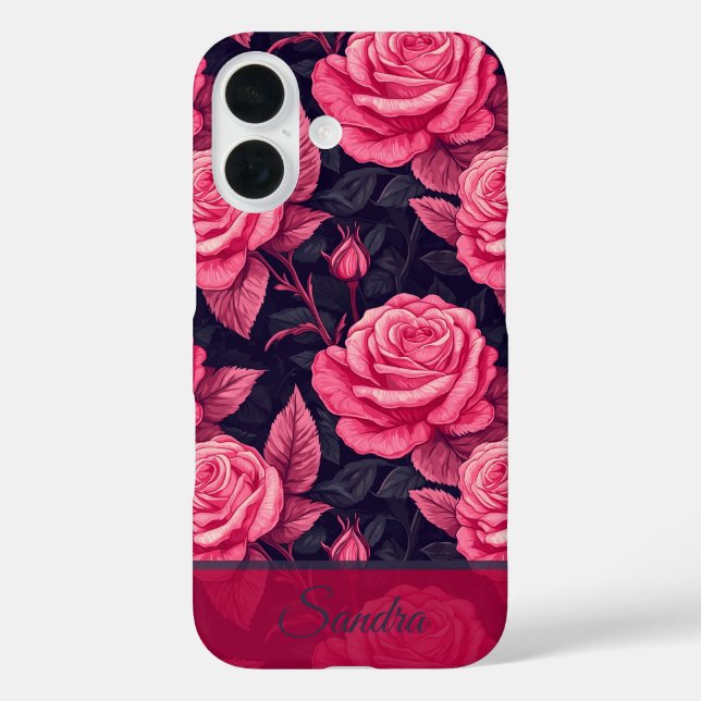 Colourful Holiday Gift Rose Flower Name Case-Mate iPhone Case (Back)