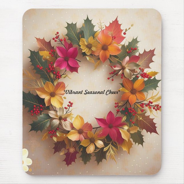 "Colourful Holiday Magic" Mouse Pad (Front)