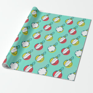 Colourful holiday ornaments  Christmas Gift Wrapping Paper