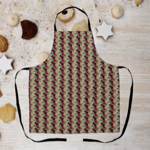 Colourful Holiday Poinsettias Pattern Apron
