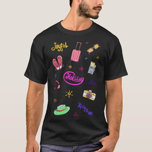 Colourful Holiday  Year - End Travel Insprirations T-Shirt (Front)