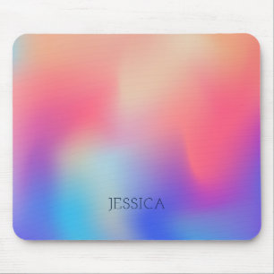 Colourful holographic background mouse pad
