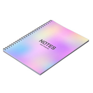 Colourful holographic background no.3 notebook