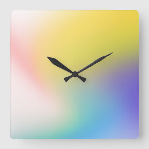Colourful Holographic Square Wall Clock
