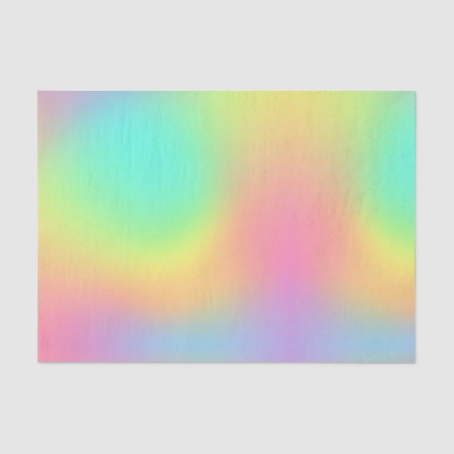 Colourful holographic style abstract pattern tissue paper (Front)