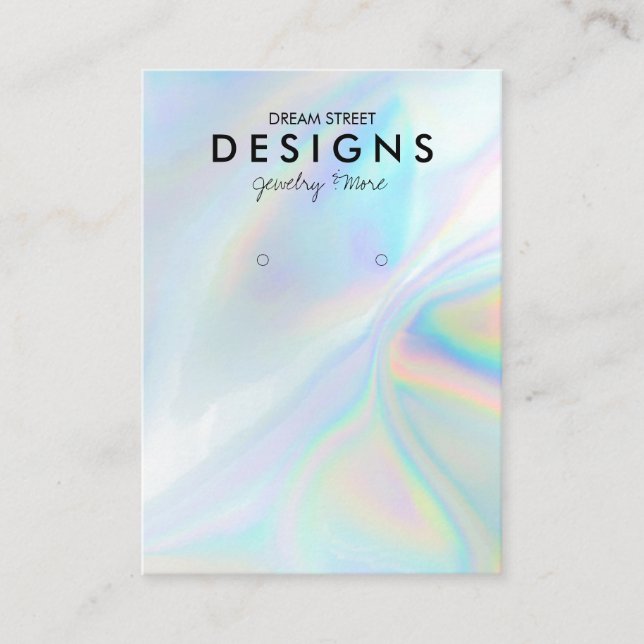 Colourful Holographic Trendy Earring Display Card (Front)