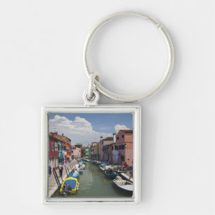 Colourful homes along canal on the island of key ring
