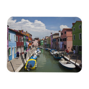 Colourful homes along canal on the island of magnet