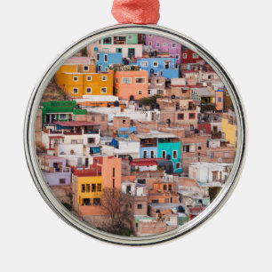 Colourful Homes on the Hill Metal Ornament
