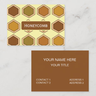 Colourful Honeycomb Beekeeper Business Card