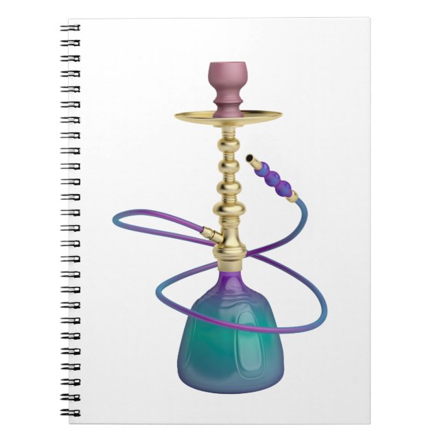 Colourful hookah with gold elements notebook (Front)