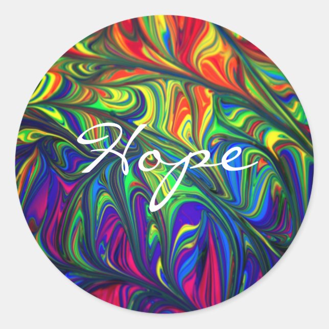 Colourful Hope Classic Round Sticker (Front)