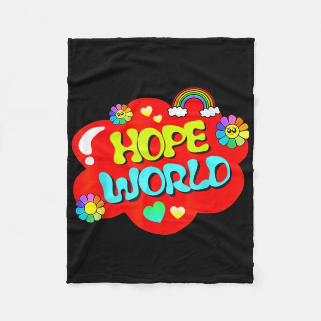 Colourful Hope World  Fleece Blanket (Front)