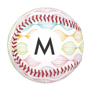 Colourful horizontal ogee pattern baseball
