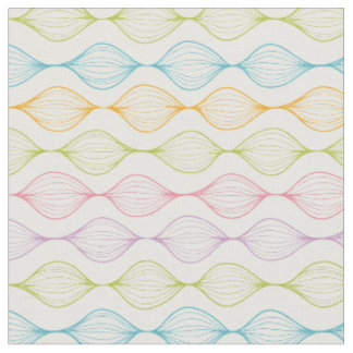 Colourful horizontal ogee pattern fabric