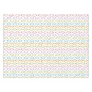 Colourful horizontal ogee pattern tablecloth
