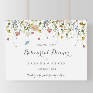 Colourful Horizontal Rehearsal Dinner Welcome Sign
