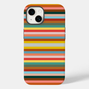 Colourful Horizontal Retro Stripes  Case-Mate iPhone 14 Case