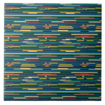 Colourful Horizontal Stripes Abstract Art