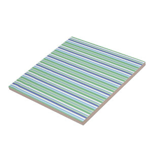 Colourful horizontal stripes ceramic tile