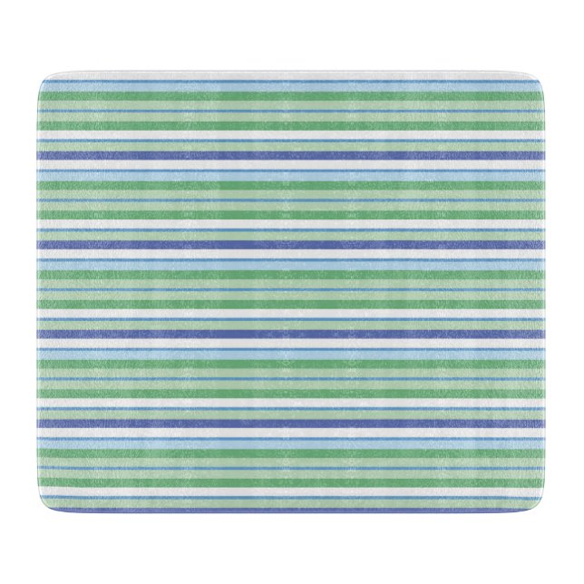 Colourful horizontal stripes cutting board (Front)