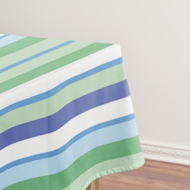 Colourful horizontal stripes tablecloth (In Situ)