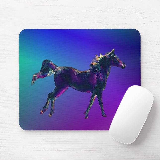 Colourful Horse Equestrian Art  Mouse Pad (With Mouse)